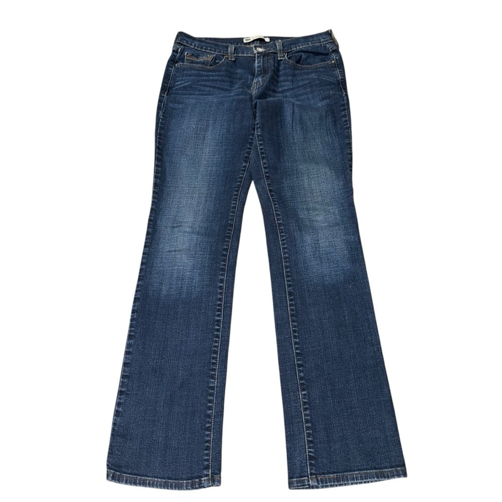 Levis 505 Women’s 8 L 29 X 34 Dk Blue Med Rise Straight Flap Pocket Denim